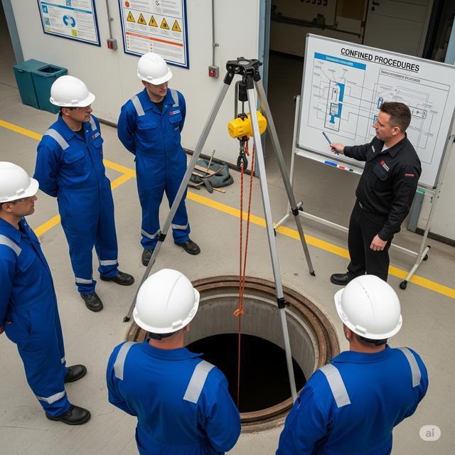 Illustration de la formation Travail en espaces confinés