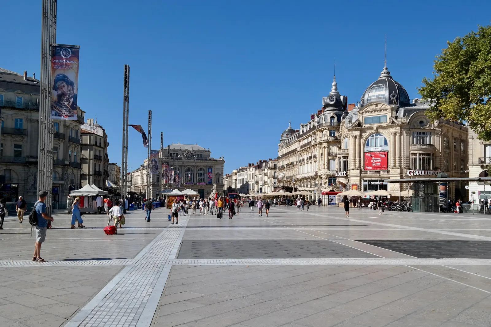 La place de la Comédie à Montpellier